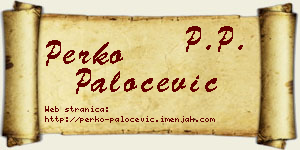 Perko Paločević vizit kartica